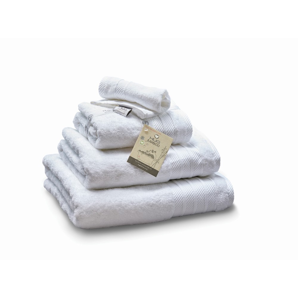 Luxury Bamboo Cotton Plain Towels in White